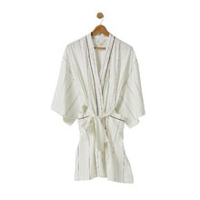 Kiera Stripe Cotton Sateen Bath Robe